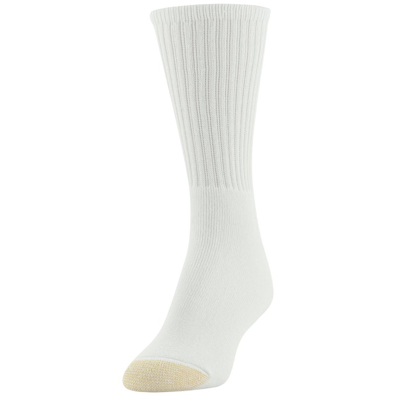 GOLDTOE Women's ULTRATEC Crew Socks, 3-Pairs, White, Shoe Size: 6-9 - Image 2
